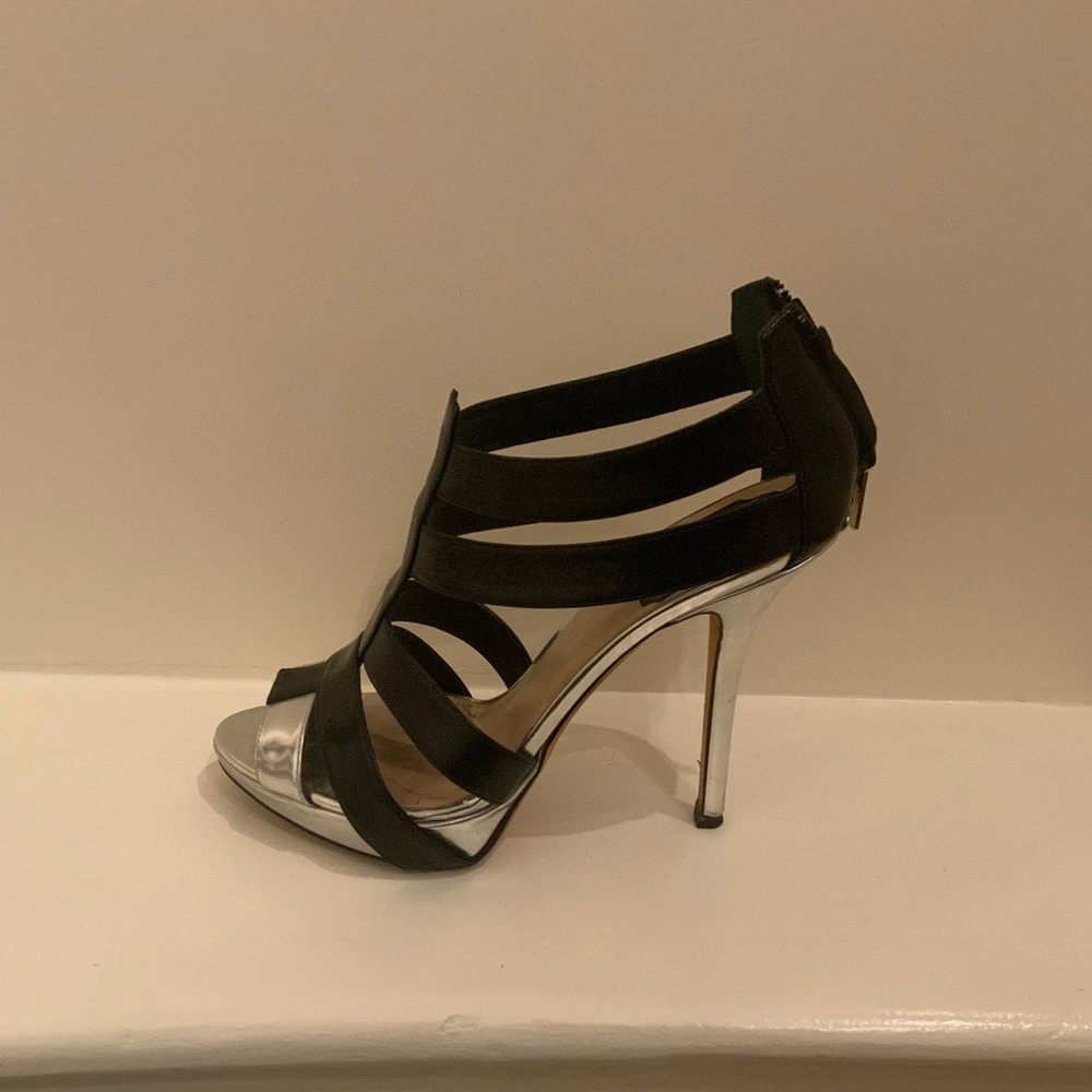 Christian Dior high heels, size 37.5, black and silver, very good condition